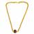 22K Yellow Gold Plating Rudraksha Mala Chain Necklace For Unisex