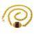 22K Yellow Gold Plating Rudraksha Mala Chain Necklace For Unisex