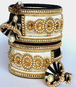 Black bangles-and-bracelets