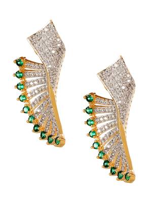 Gold Cubic Zirconia Earrings 1