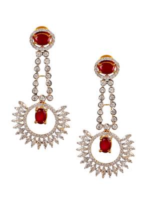 Gold Cubic Zirconia Earrings 1
