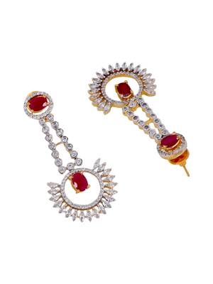 Gold Cubic Zirconia Earrings 2