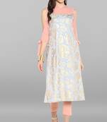 Janasya Women's Multi Crepe Kurta With Pant
