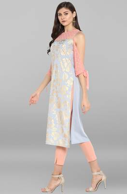 Janasya Women's Multi Crepe Kurta With Pant 3