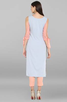 Janasya Women's Multi Crepe Kurta With Pant 4