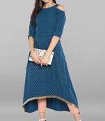 Janasya Multicolor printed crepe kurtas-and-kurtis