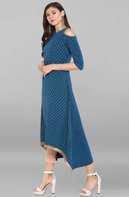 Janasya Multicolor printed crepe kurtas-and-kurtis 3