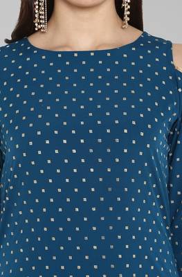 Janasya Multicolor printed crepe kurtas-and-kurtis 5