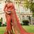 Orange brasso saree with blouse