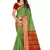 Green woven cotton silk saree with blouse