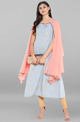 Janasya Multicolor printed crepe kurtis 1