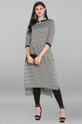 Janasya Multicolor printed cotton kurtis 1