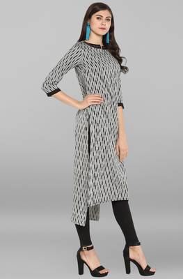 Janasya Multicolor printed cotton kurtis 4