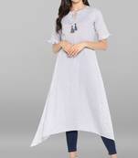 Janasya Multicolor printed cotton kurtis