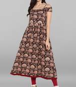 Janasya Multicolor printed cotton kurtis