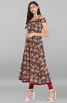 Janasya Multicolor printed cotton kurtis 3