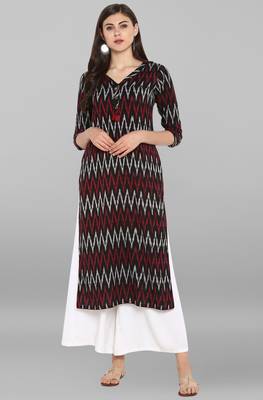 Janasya Multicolor printed cotton kurtis 1