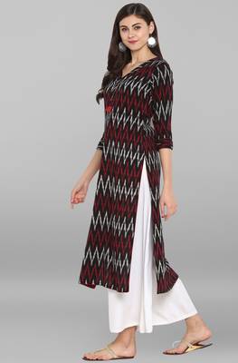 Janasya Multicolor printed cotton kurtis 3