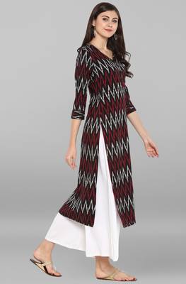 Janasya Multicolor printed cotton kurtis 4