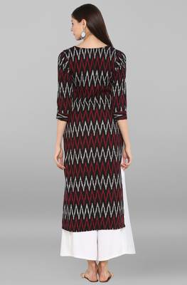 Janasya Multicolor printed cotton kurtis 5