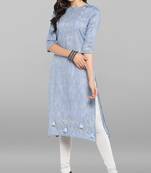 Janasya Multicolor printed cotton kurtis