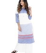 Blue printed cotton kurtis