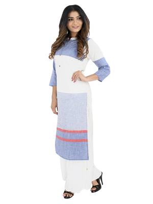 Blue printed cotton kurtis 3