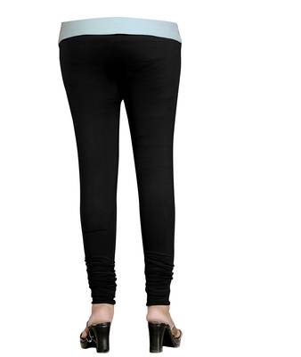 Black Cotton Churidar Leggings for Women's and Girl's (Free Size) 3