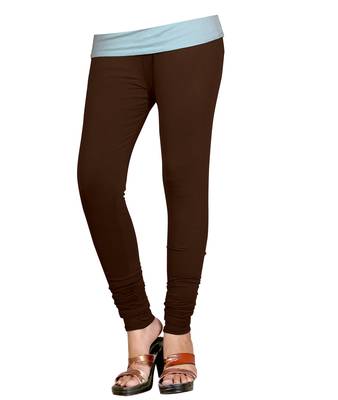 Brown Cotton Churidar Leggings for Women's and Girl's (Free Size) 1