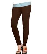 Brown Cotton Churidar Leggings for Women's and Girl's (Free Size)