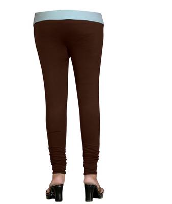 Brown Cotton Churidar Leggings for Women's and Girl's (Free Size) 3