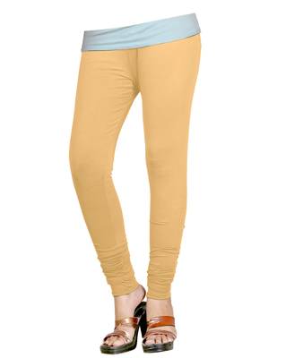 Beige Cotton Churidar Leggings for Women's and Girl's (Free Size) 1