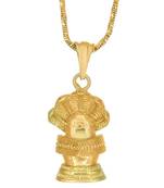 Goldplated Shivling Pendant For Unisex