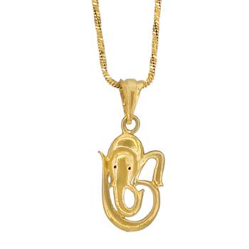 Goldplated Ganesha Ganpati Pendant For Unisex 1
