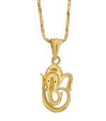 Goldplated Ganesha Ganpati Pendant For Unisex