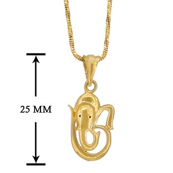 Goldplated Ganesha Ganpati Pendant For Unisex 2