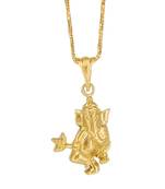 Goldplated Ganesha Ganpati Pendant For Unisex