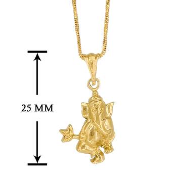 Goldplated Ganesha Ganpati Pendant For Unisex 2