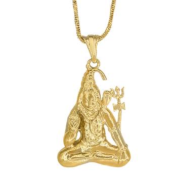 Goldplated Shiv Shankar Pendant For Unisex 1