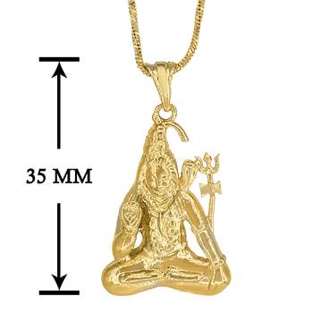 Goldplated Shiv Shankar Pendant For Unisex 2
