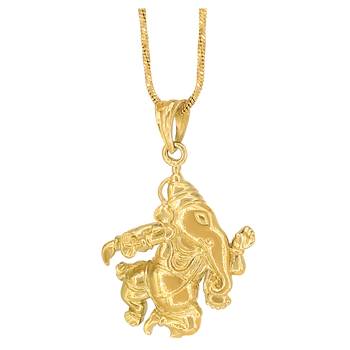 Goldplated Ganesha Ganpati Pendant For Unisex 1