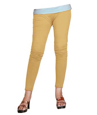 Chikoo Cotton Ankle Length Leggings for Women's and Girl's (Free Size) 1