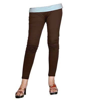 Brown Cotton Ankle Length Leggings for Women's and Girl's (Free Size) 1