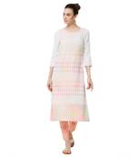 White embroidered rayon kurti