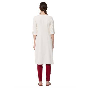 Grey embroidered viscose kurti 3