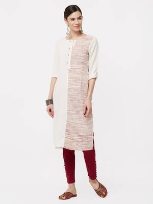 Grey embroidered viscose kurti 4