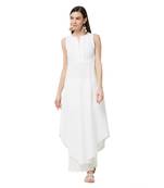 White embroidered viscose kurti