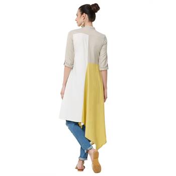 Grey plain viscose kurti 3