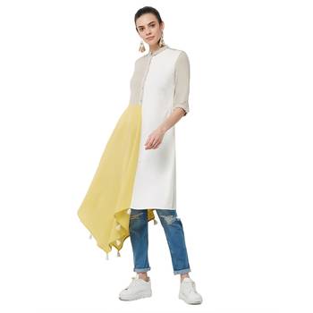 Grey plain viscose kurti 4