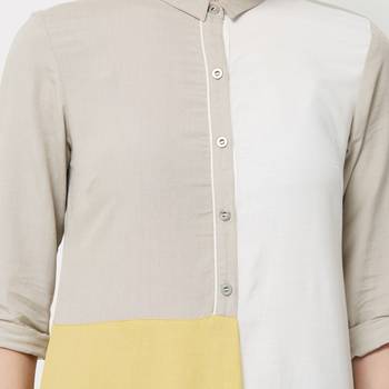 Grey plain viscose kurti 5